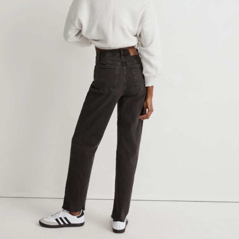 Madewell Washed Black Raw Hem High Rise The Perfect Vintage Jean 25 Tall Long - Picture 2 of 8